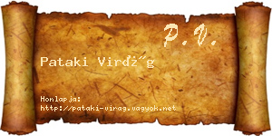 Pataki Virág névjegykártya